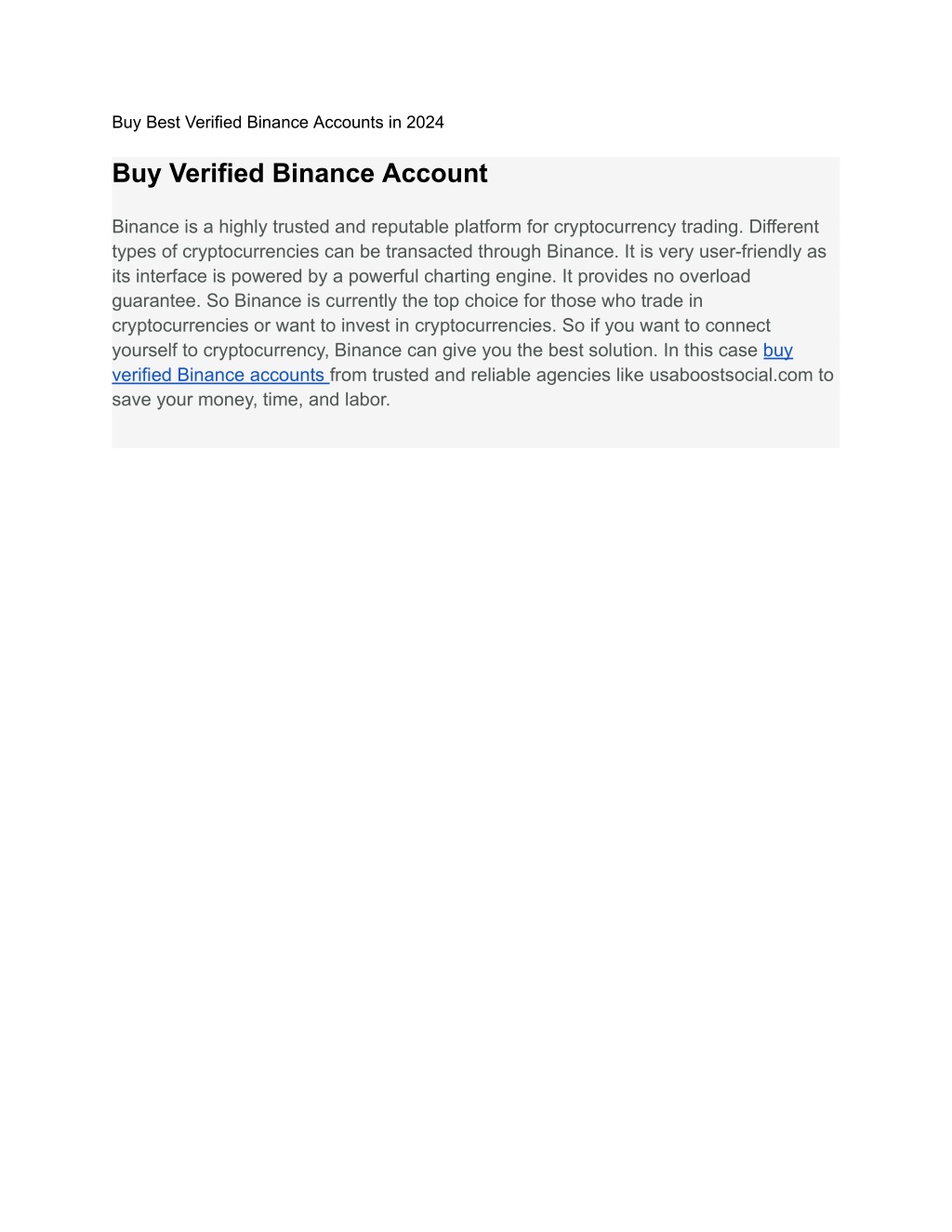 PPT Top Unique Site To Buy Verified Binance Accounts PowerPoint