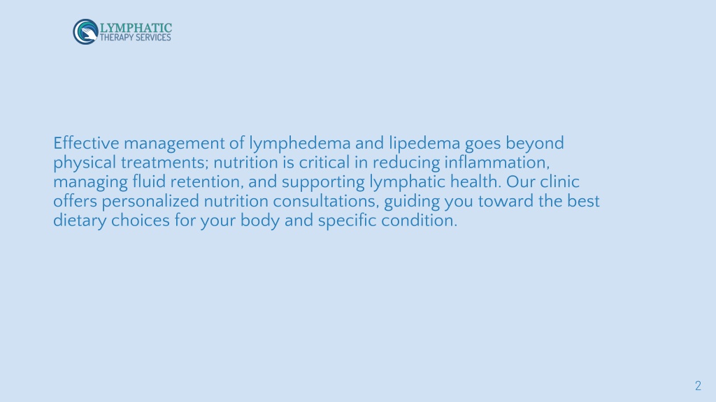 PPT Comprehensive Guide To Nutrition For Lymphedema And Lipedema