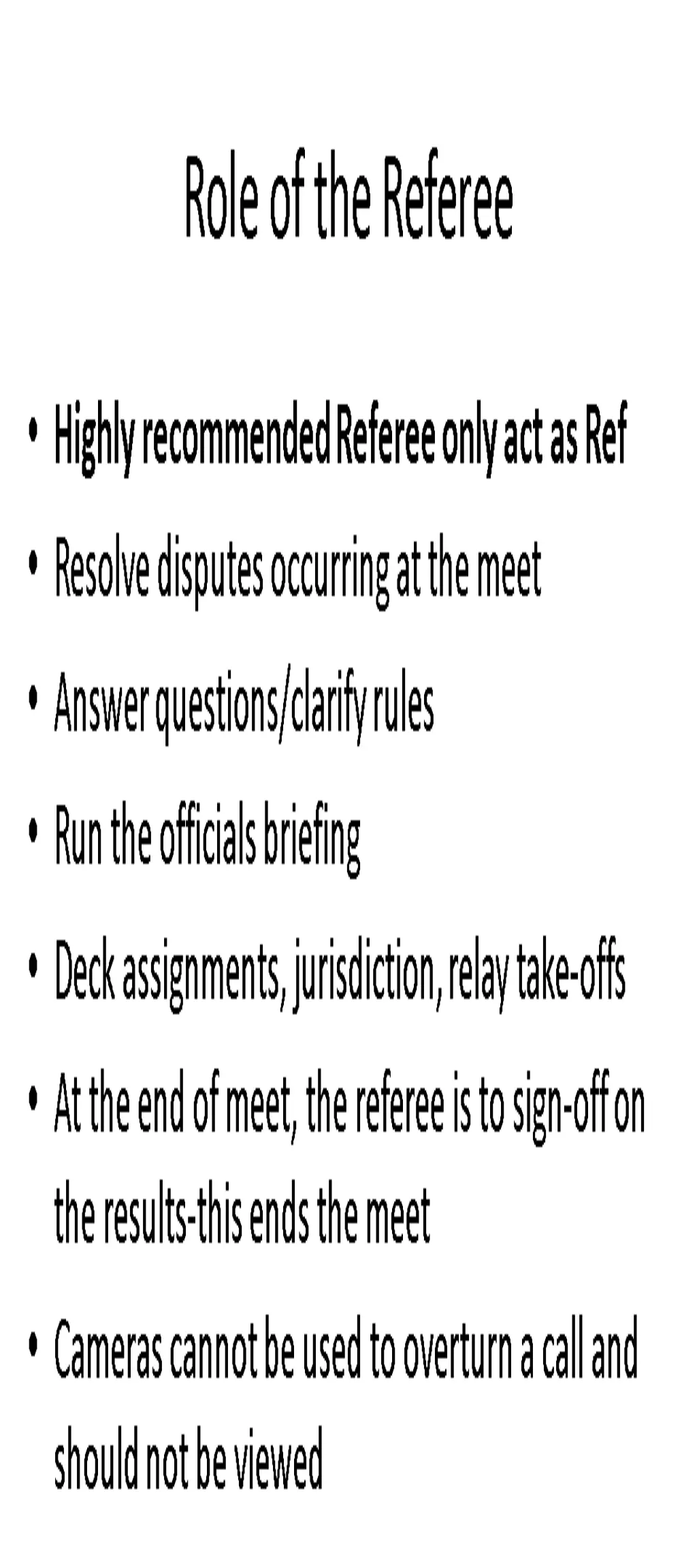 role of the referee