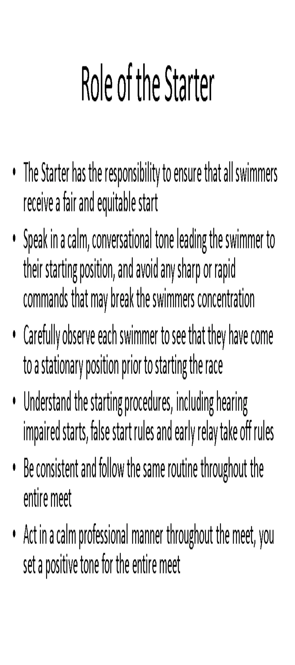 role of the starter