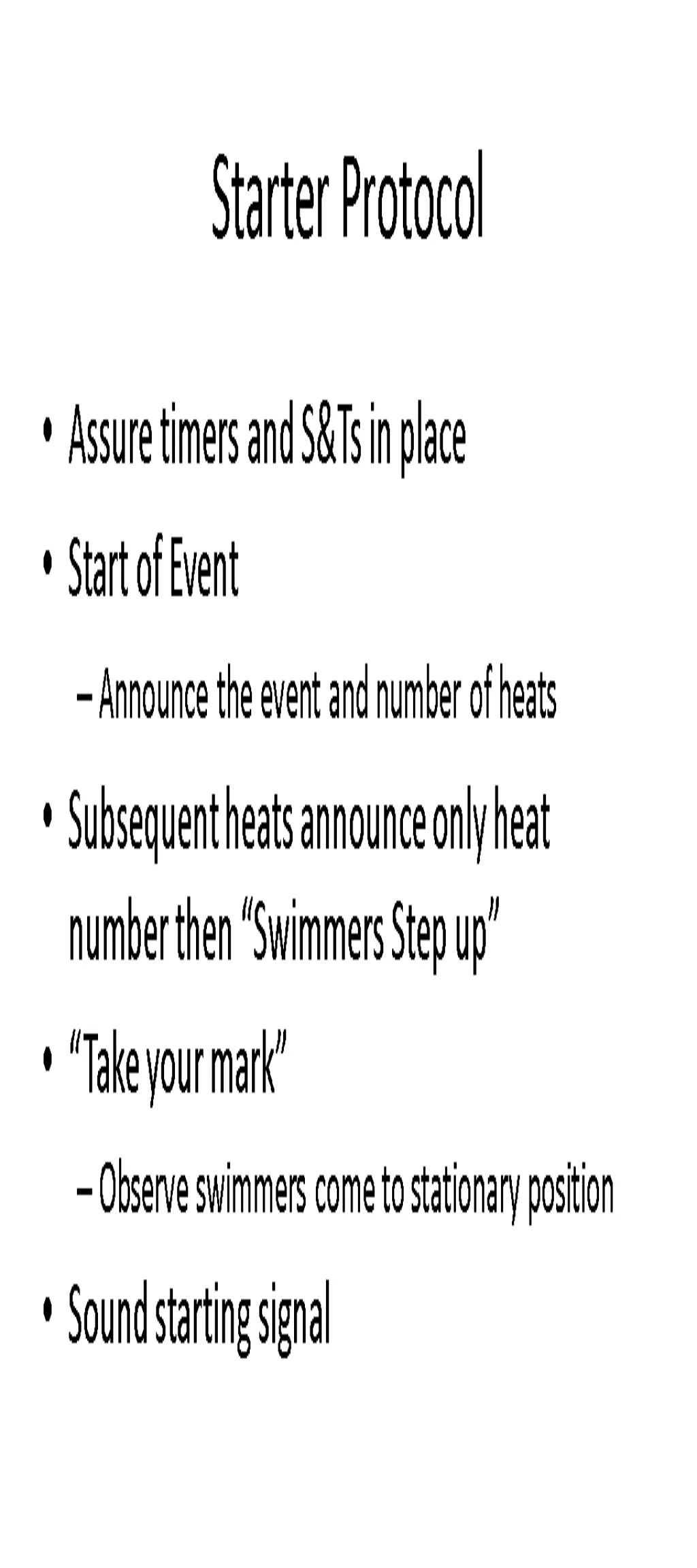 starter protocol