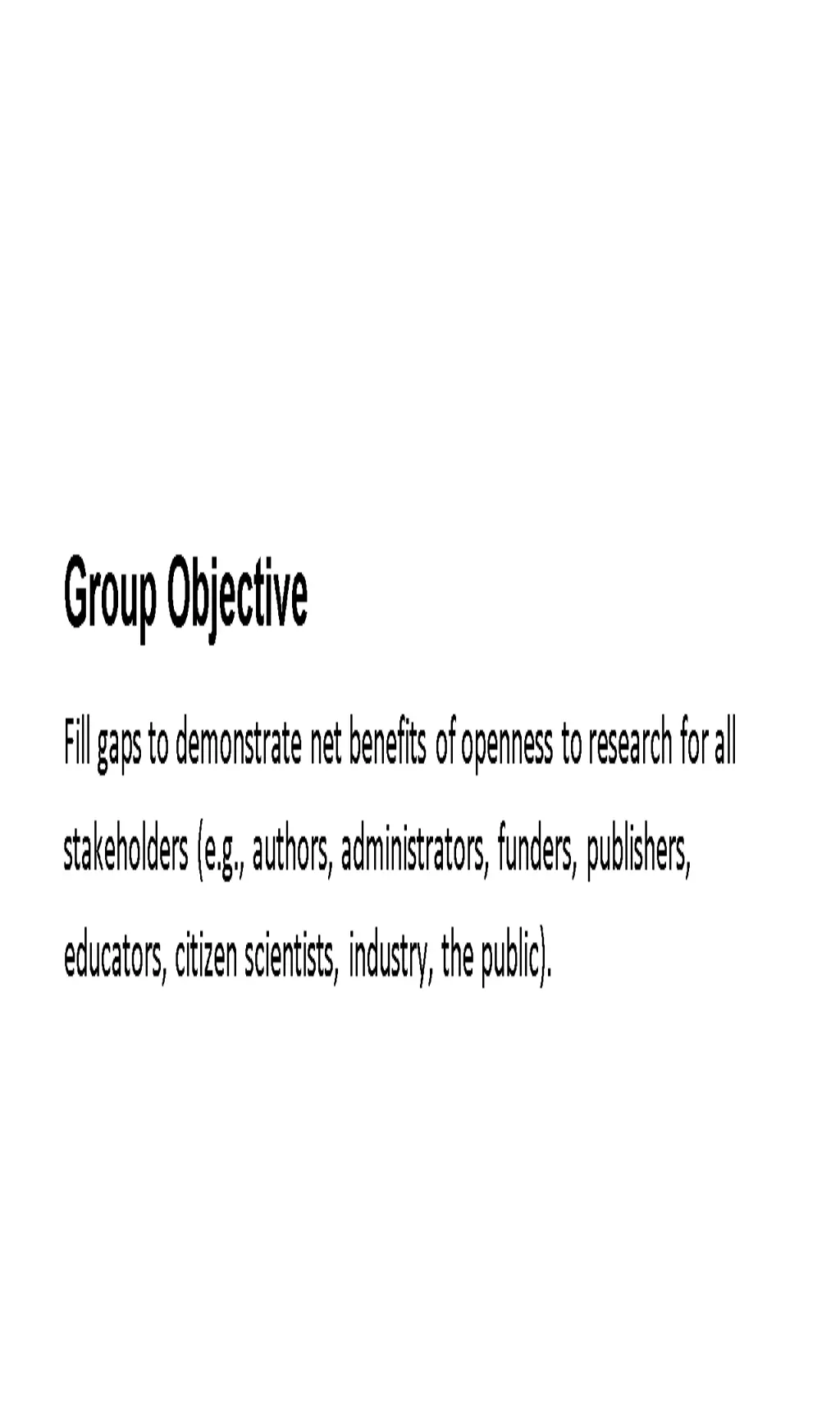 group objective