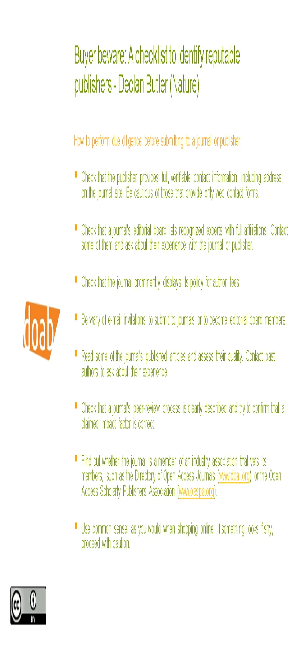 buyer beware a checklist to identify reputable