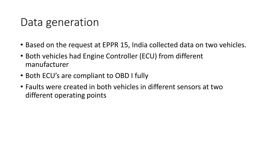 data generation
