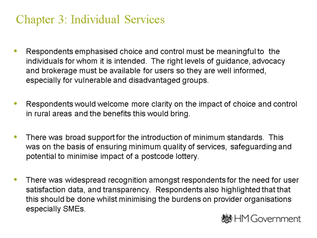 chapter 3 individual services