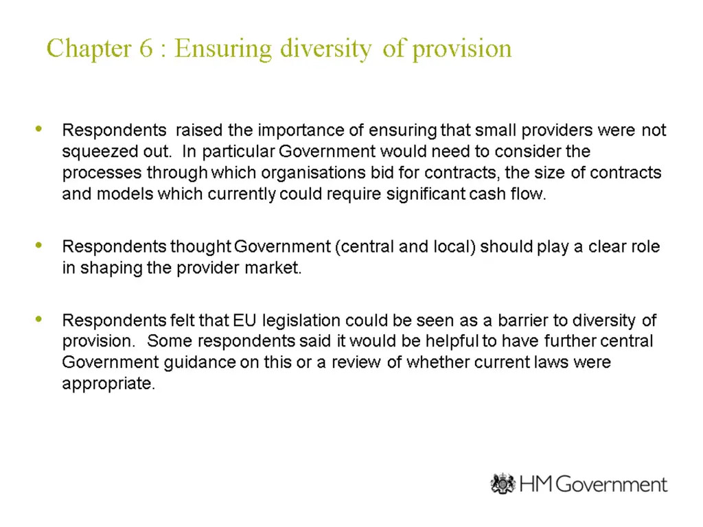 chapter 6 ensuring diversity of provision