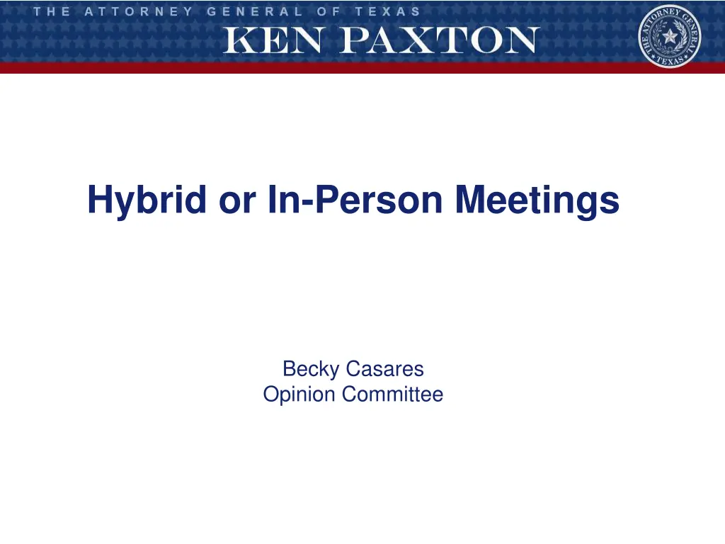 hybrid or in person meetings