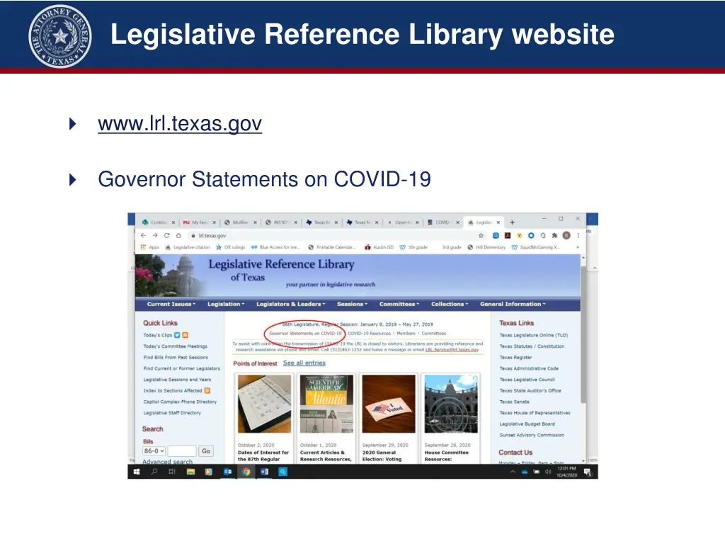 legislative reference library website