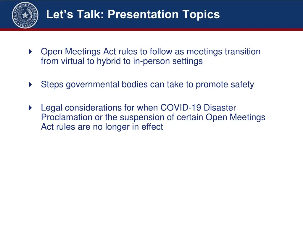 let s talk presentation topics