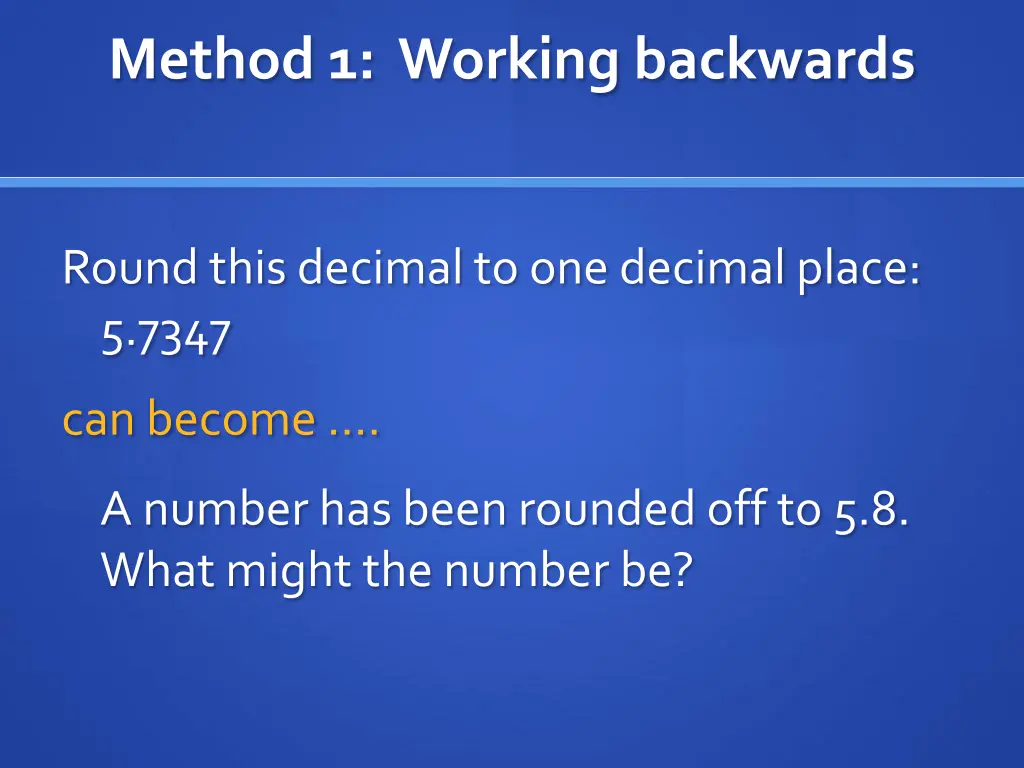 method 1 working backwards 1