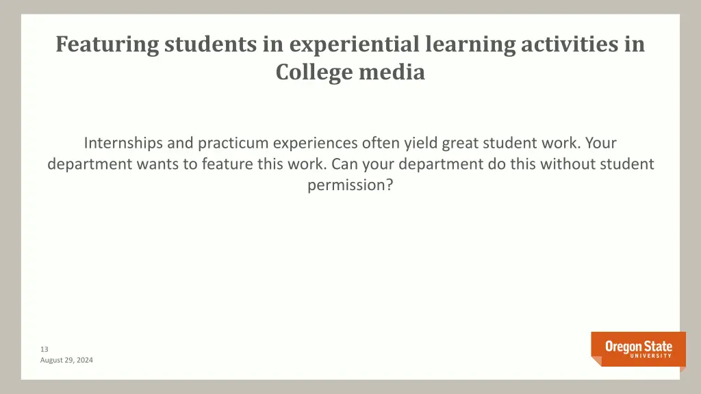 featuring students in experiential learning