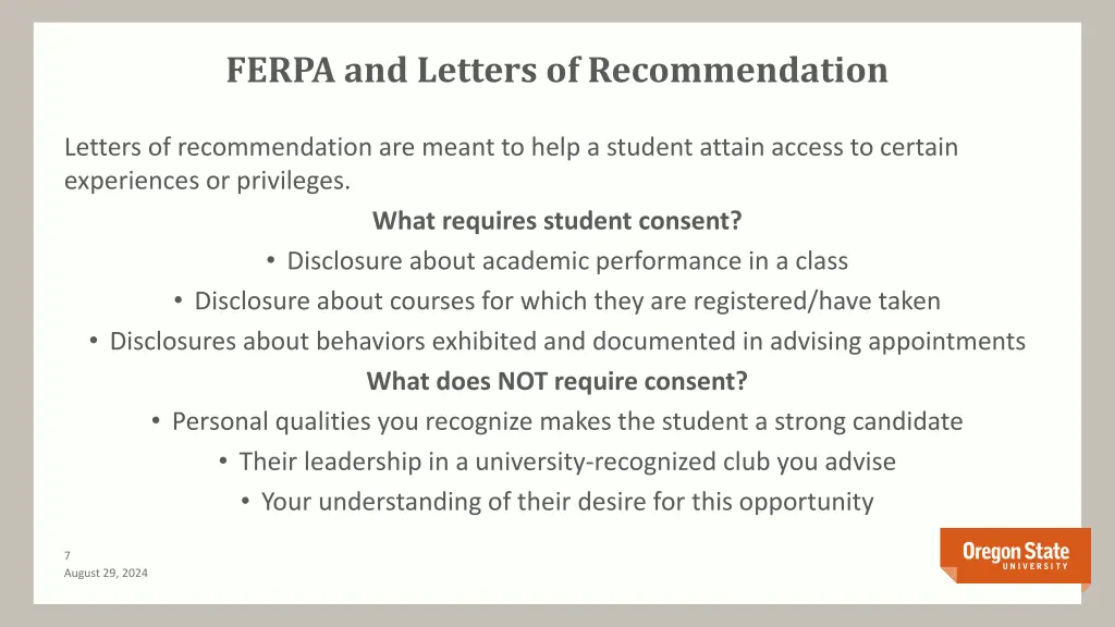 ferpa and letters of recommendation