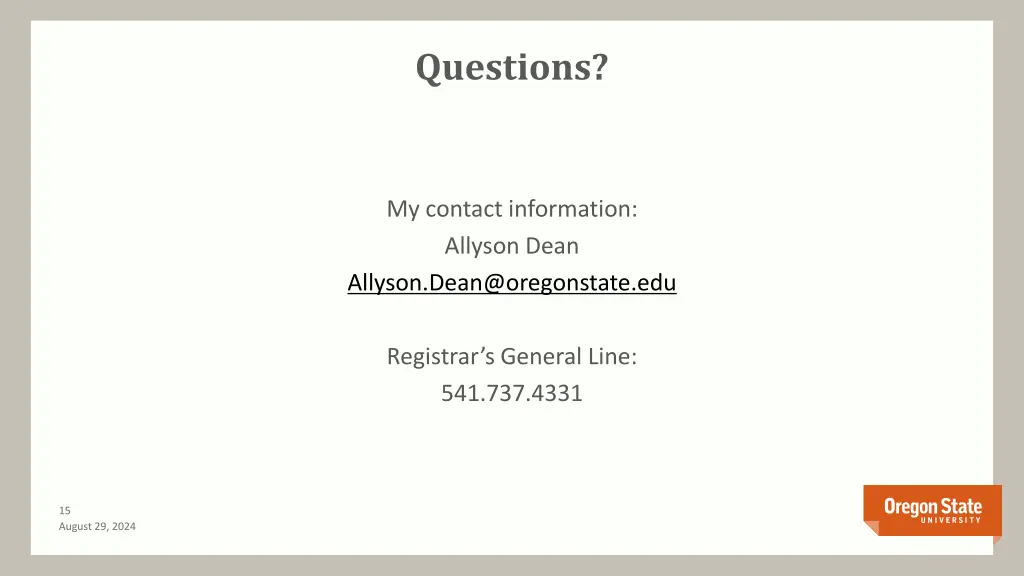 questions