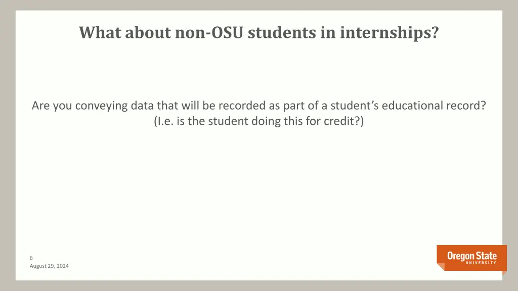 what about non osu students in internships