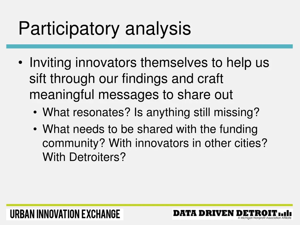 participatory analysis