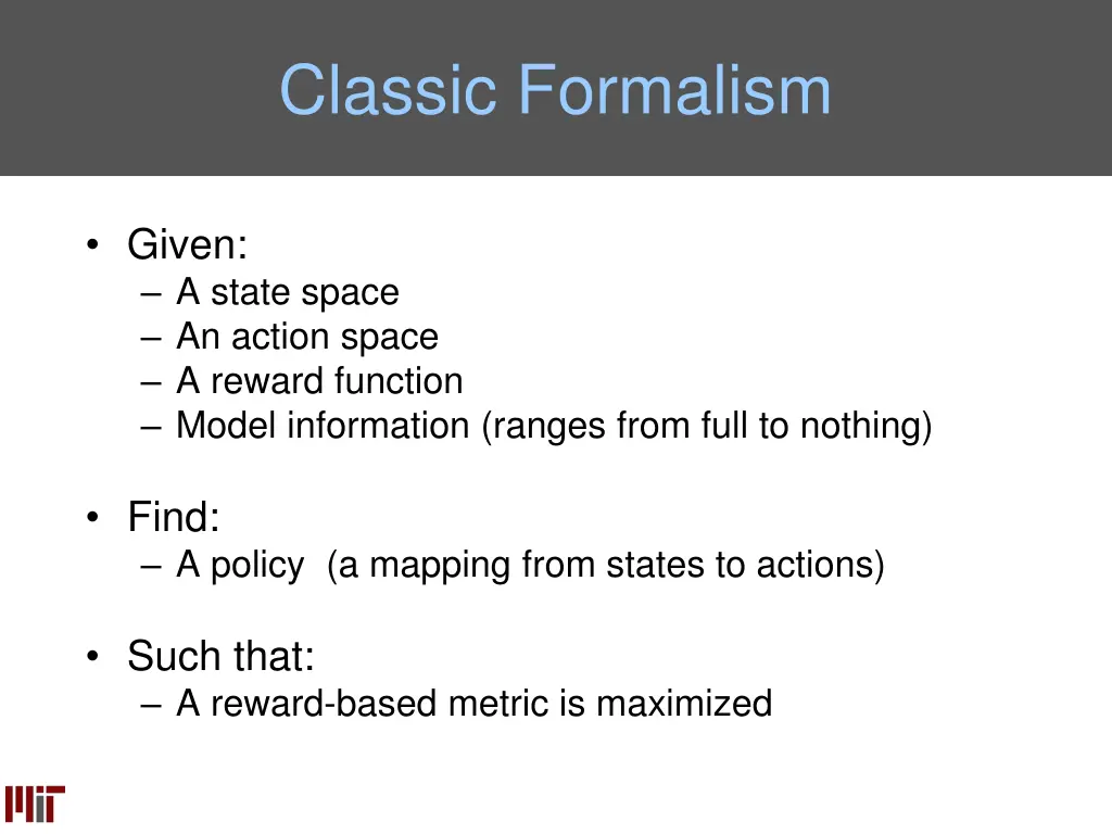 classic formalism