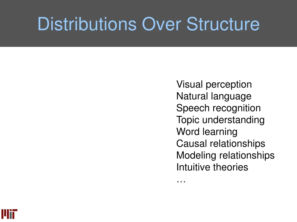 distributions over structure