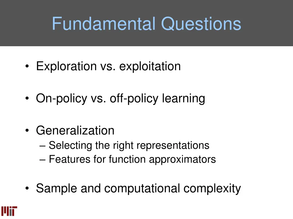 fundamental questions
