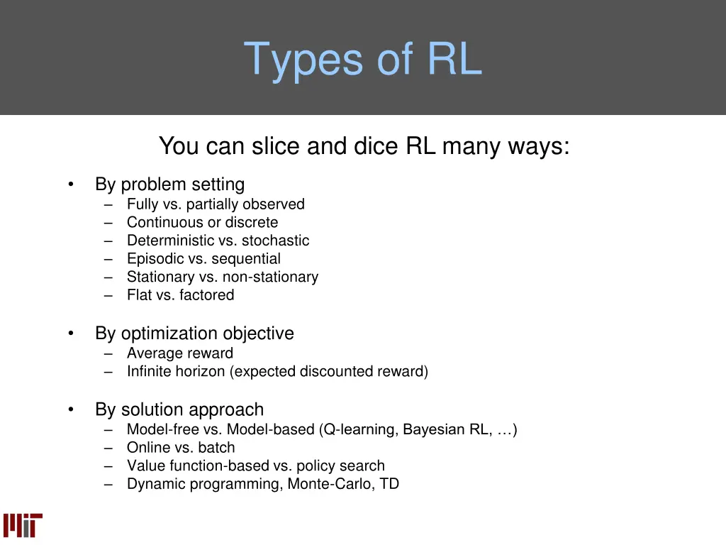 types of rl