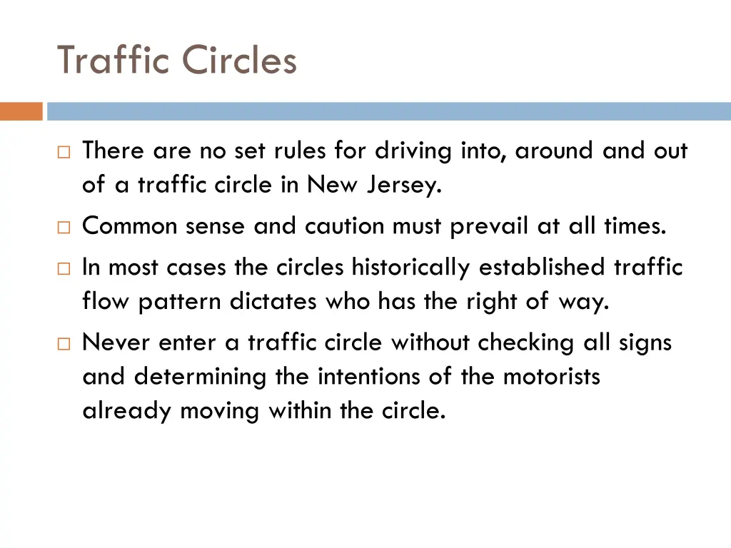 traffic circles