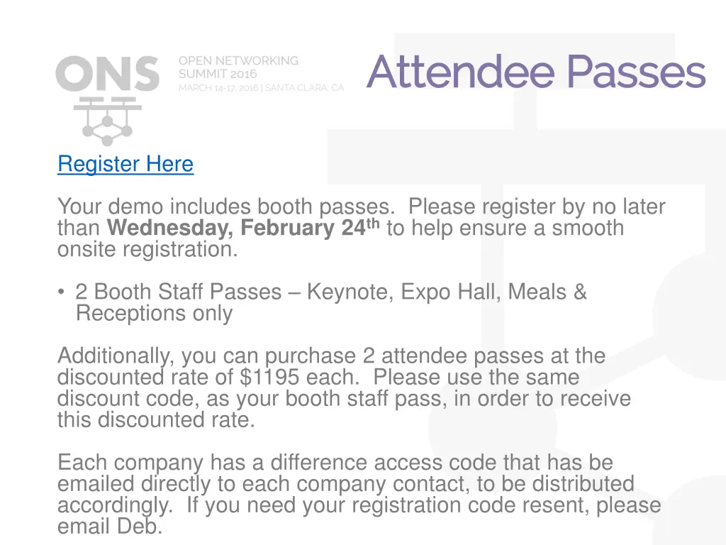 attendee passes attendee passes