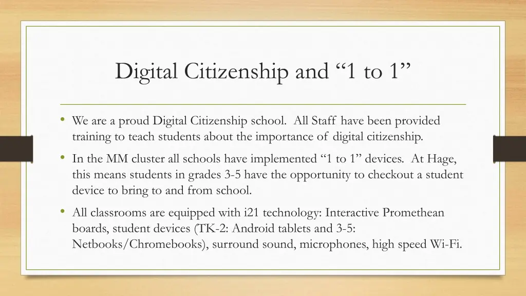digital citizenship and 1 to 1