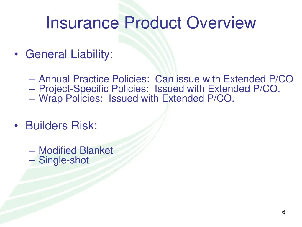 insurance product overview