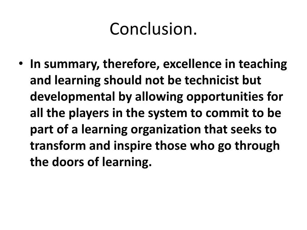 conclusion