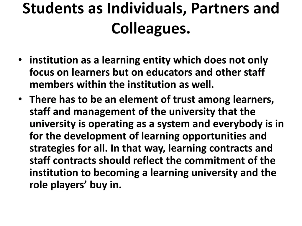students as individuals partners and colleagues 1