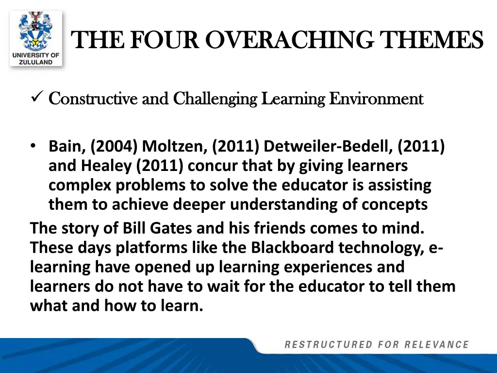 the four overaching themes the four overaching 4