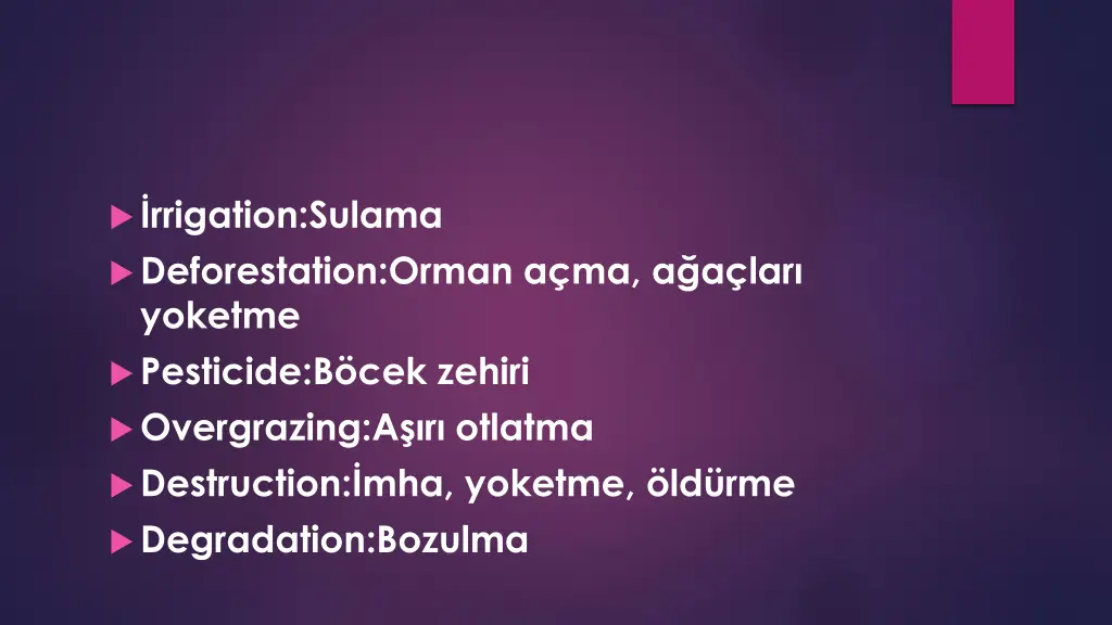 rrigation sulama deforestation orman
