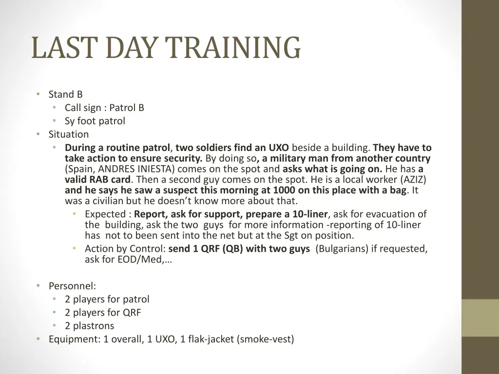 last day training 2