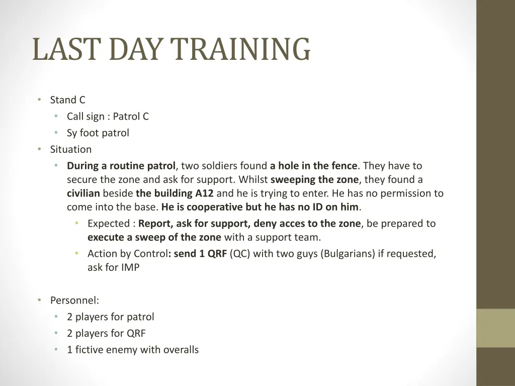 last day training 3