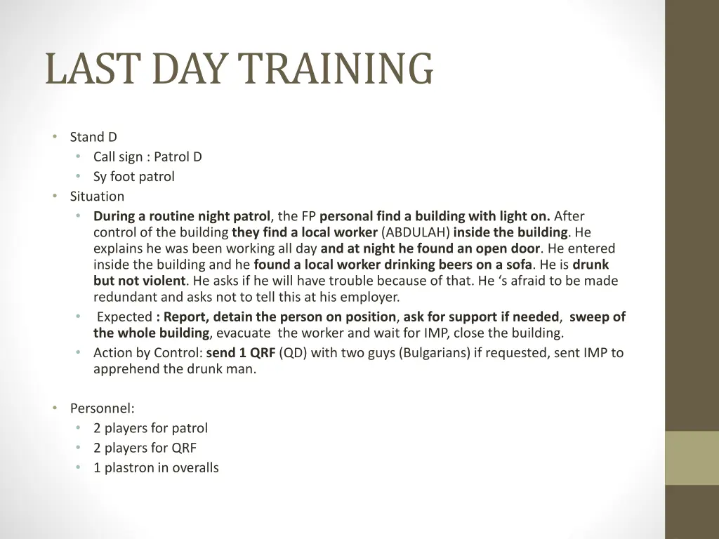last day training 4