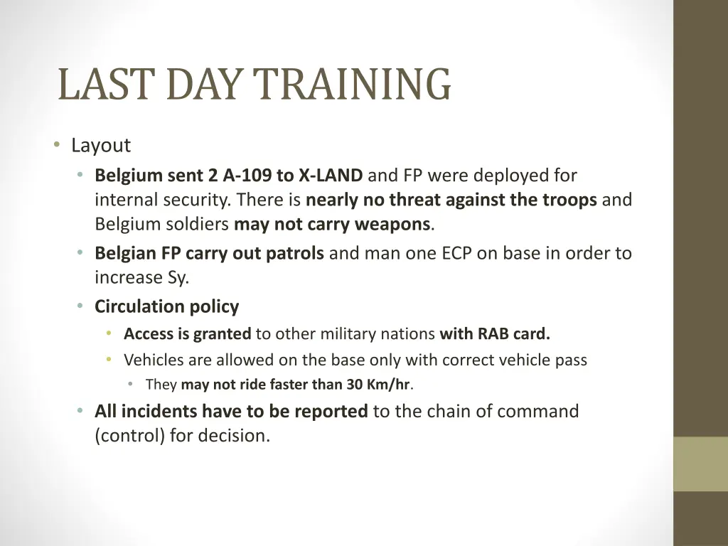 last day training