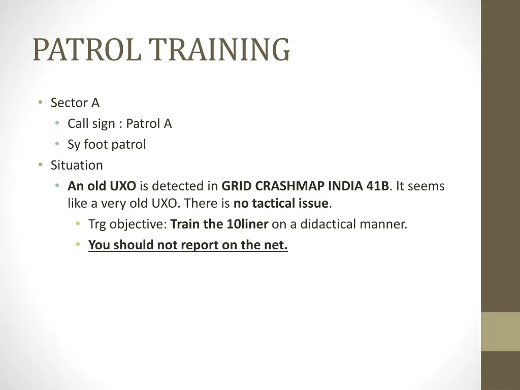 patrol training 1