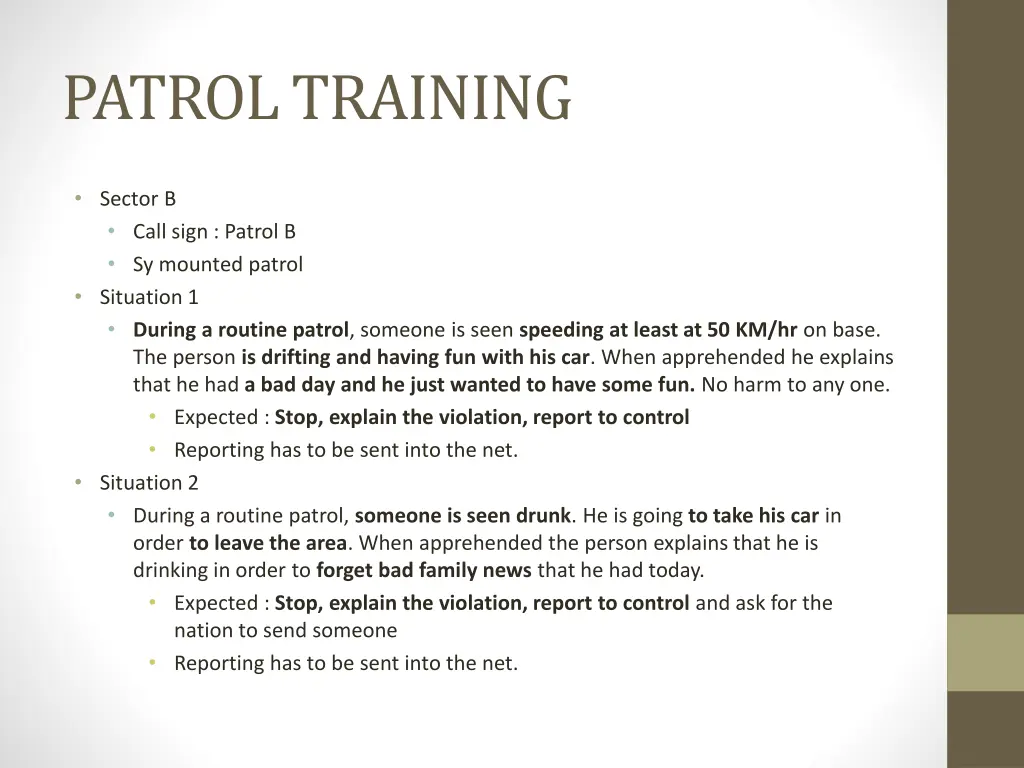 patrol training 2
