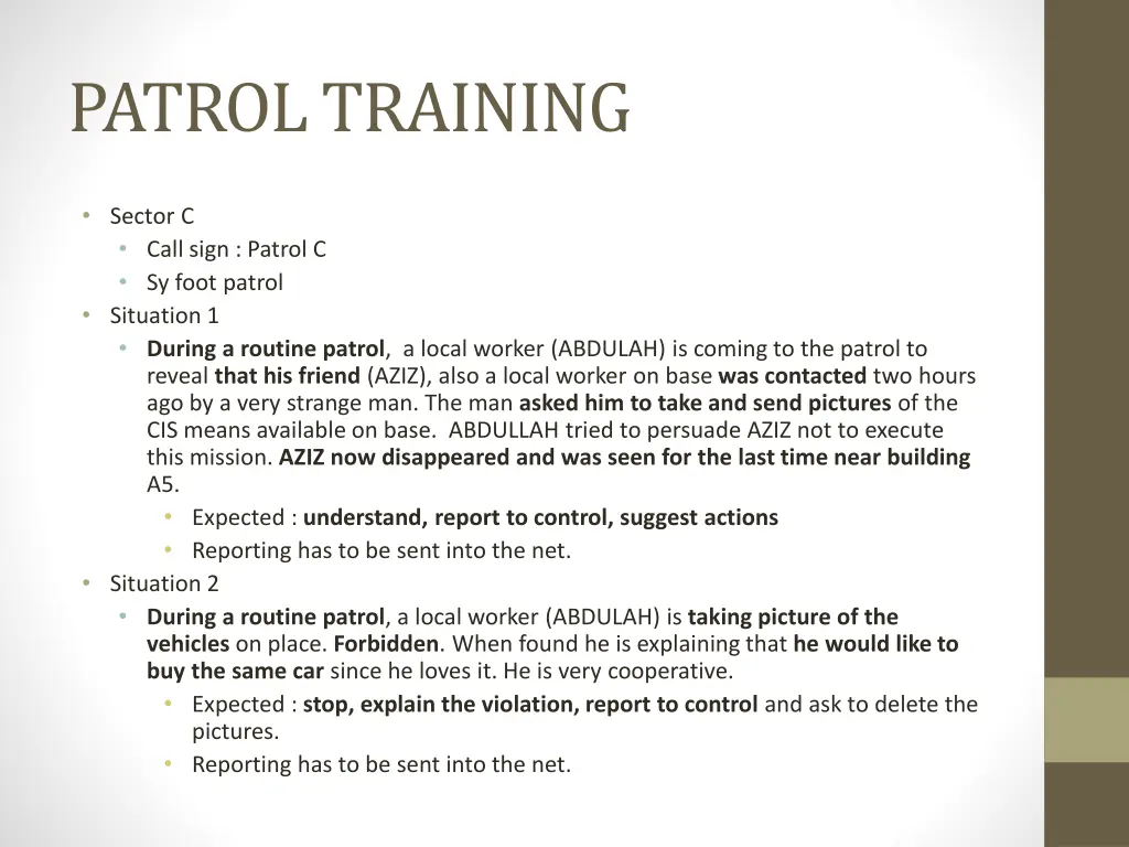 patrol training 3
