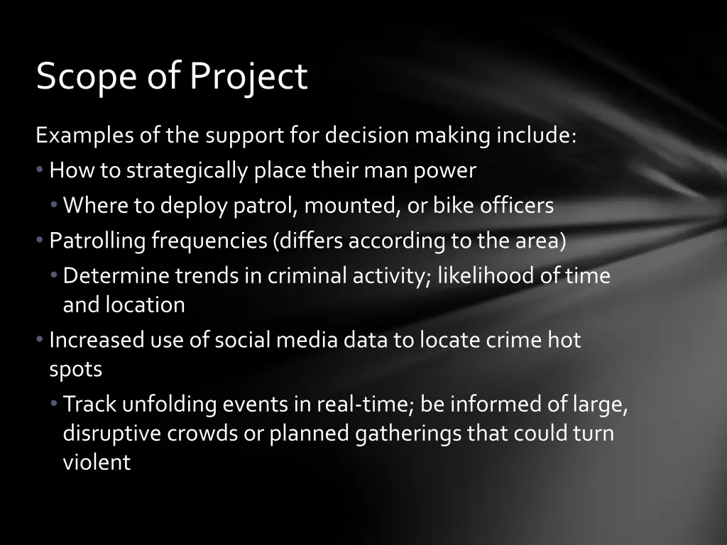 scope of project 2
