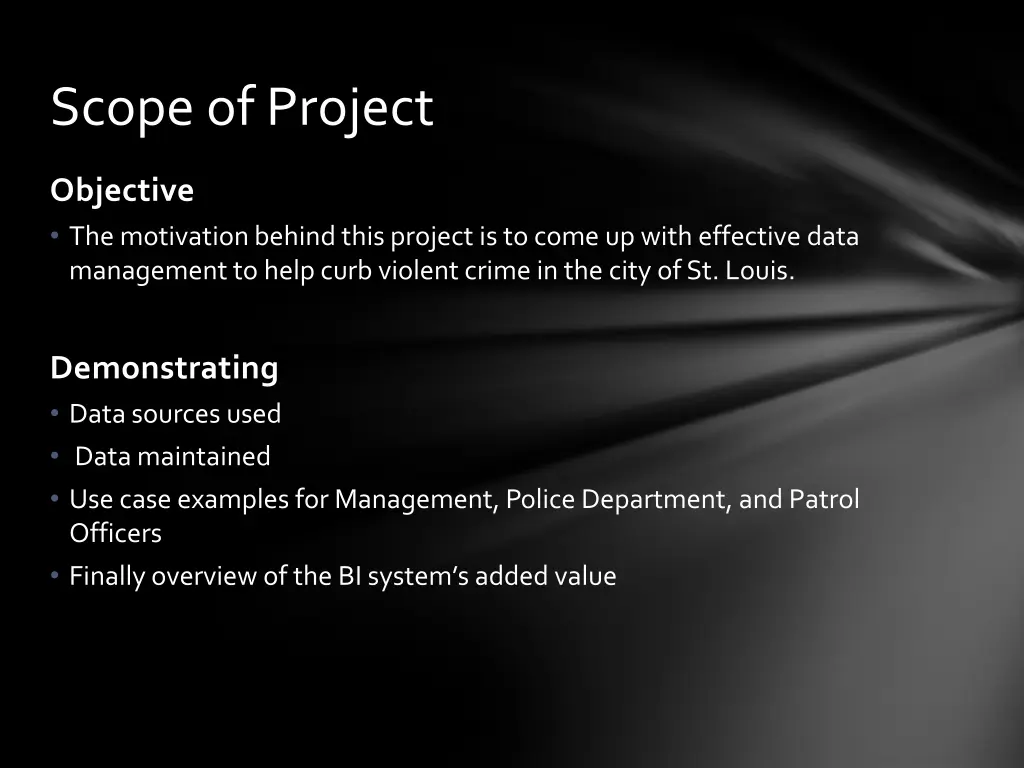 scope of project