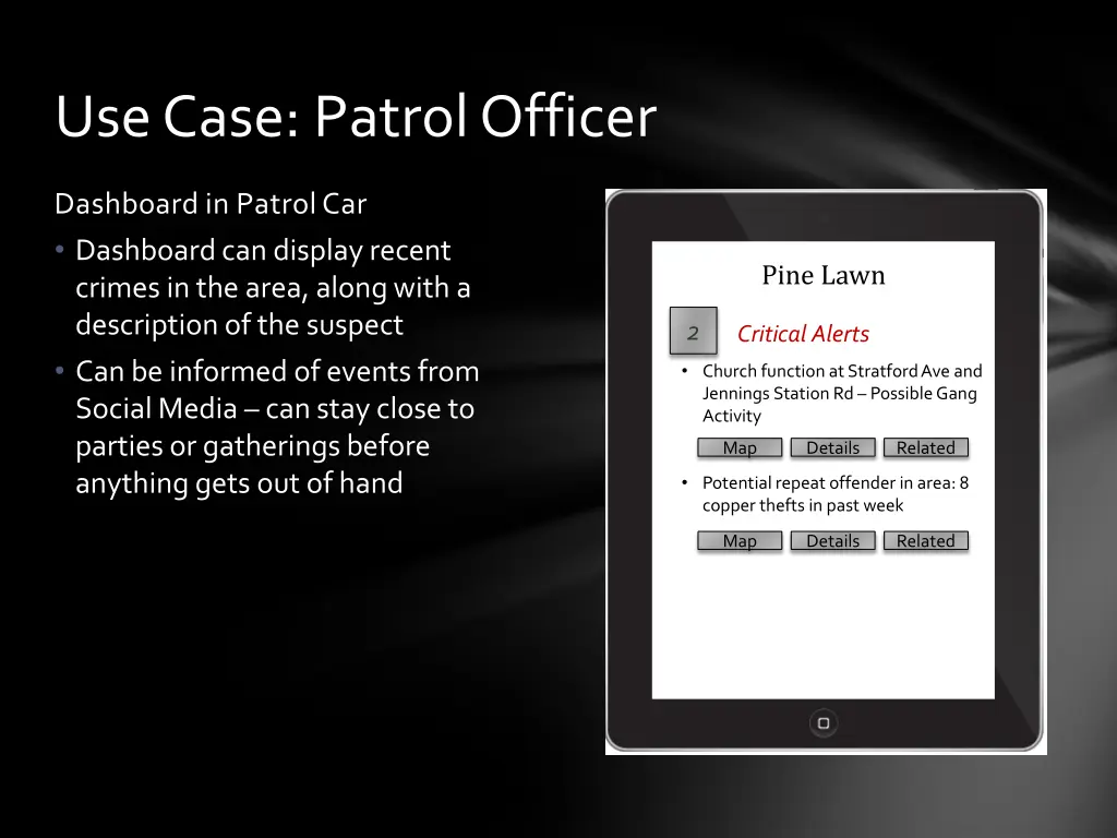 use case patrol officer