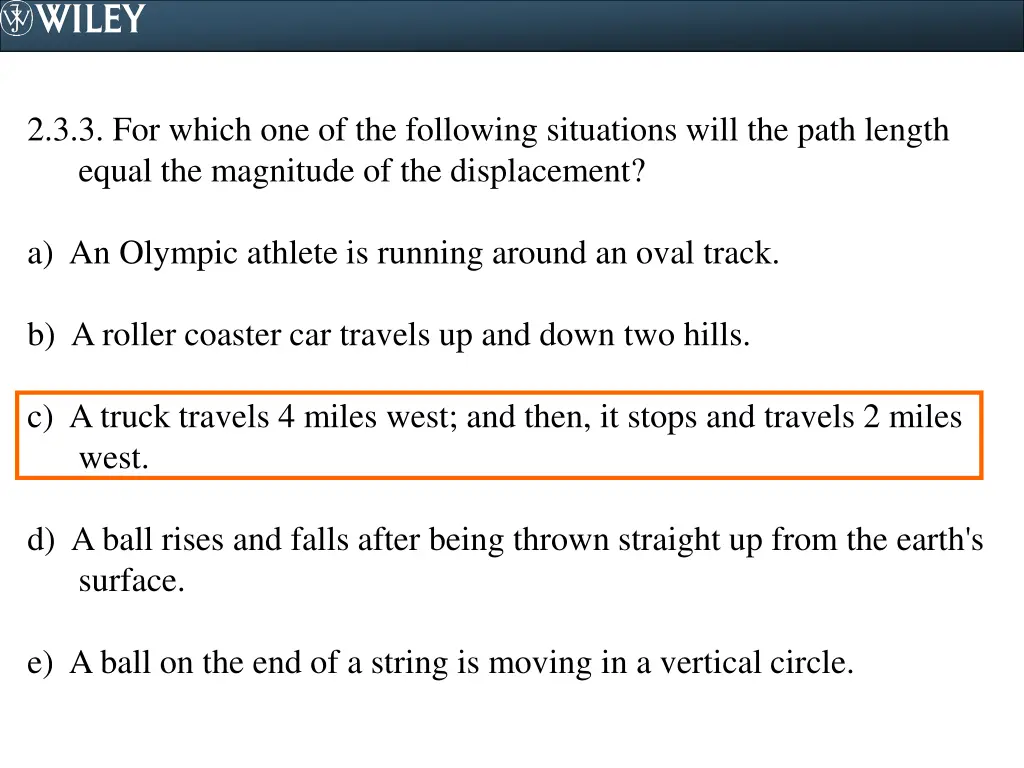 2 3 3 for which one of the following situations 1