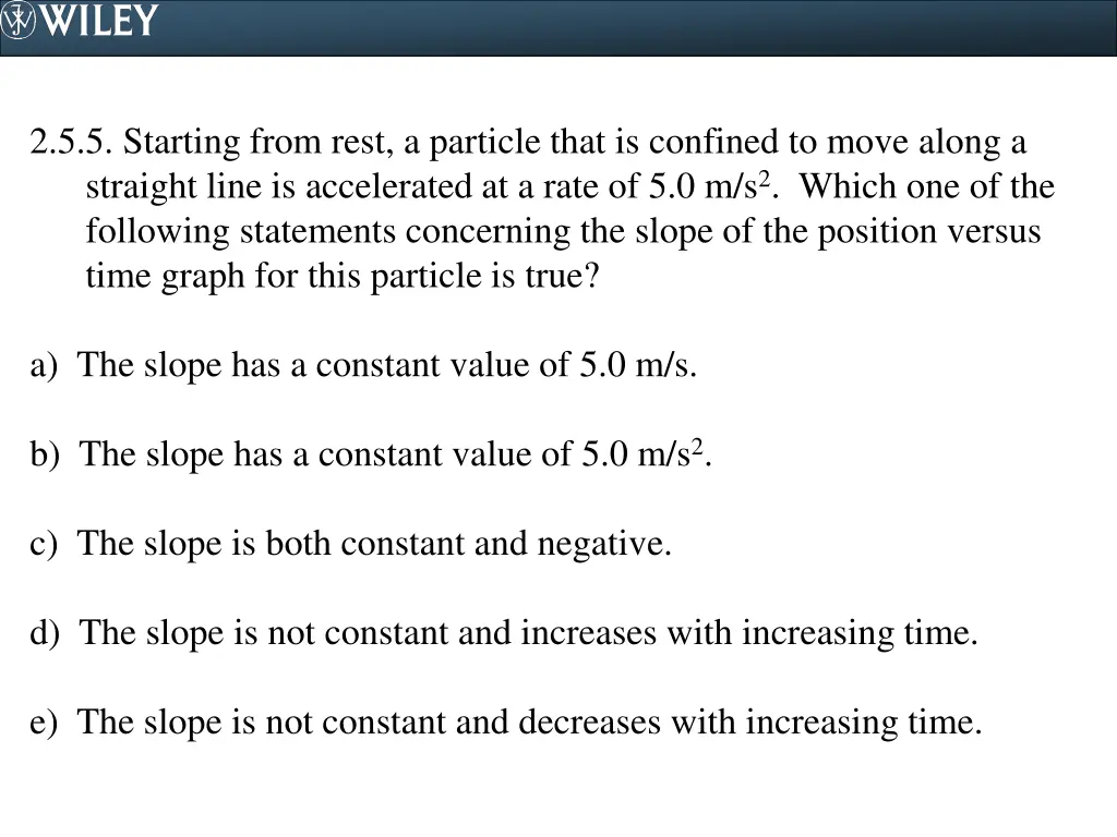 2 5 5 starting from rest a particle that