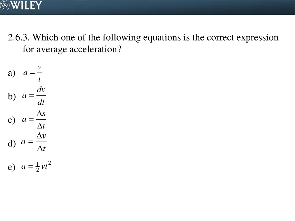 2 6 3 which one of the following equations