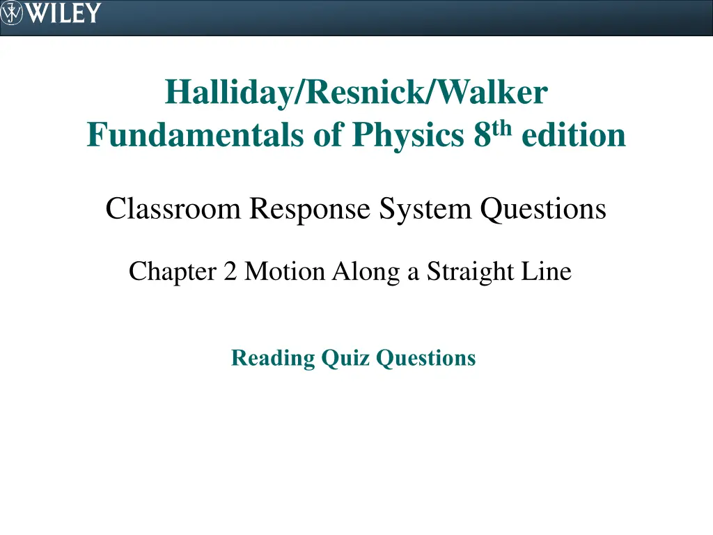 halliday resnick walker fundamentals of physics