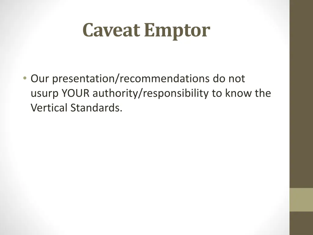 caveat emptor
