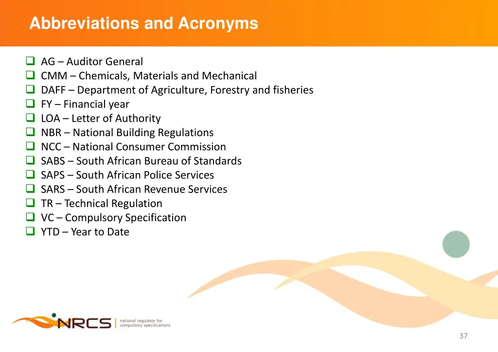 abbreviations and acronyms