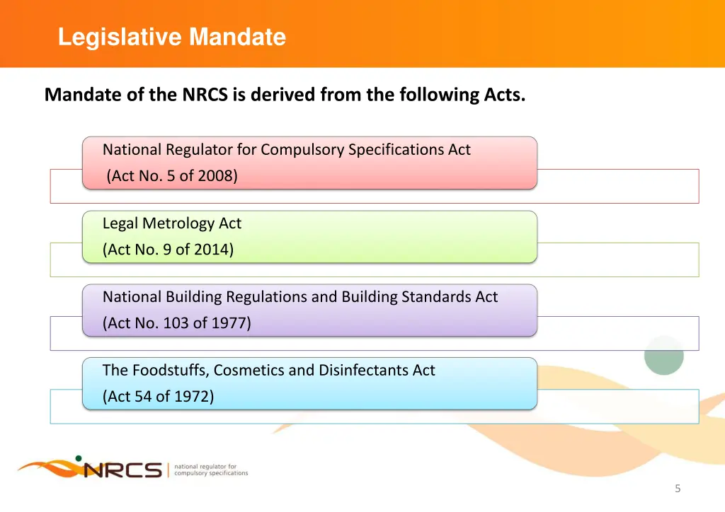 legislative mandate