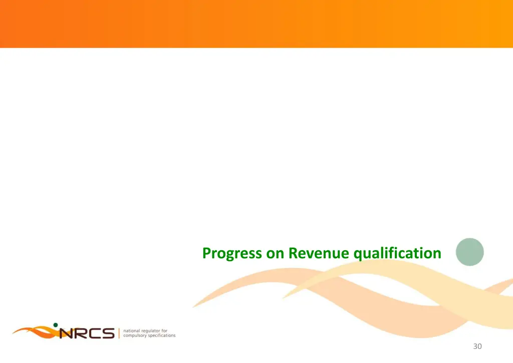 progress on revenue qualification