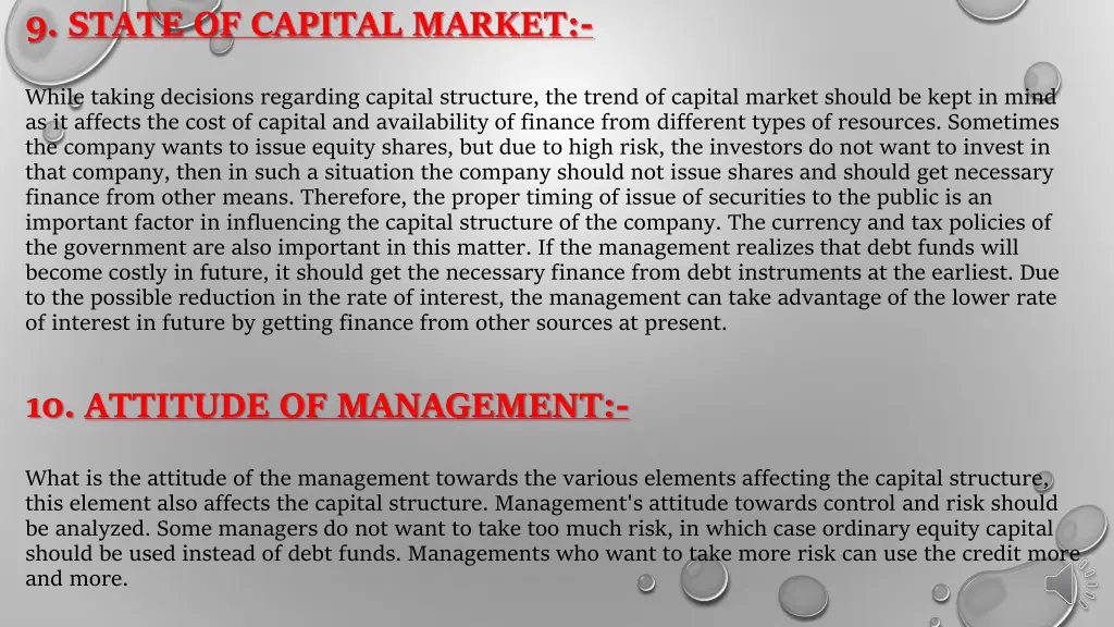 9 state of capital market